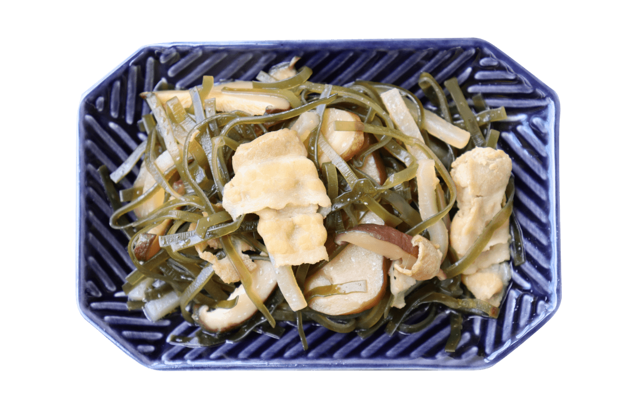 くーぶイリチー
                    （昆布の炒めもの）